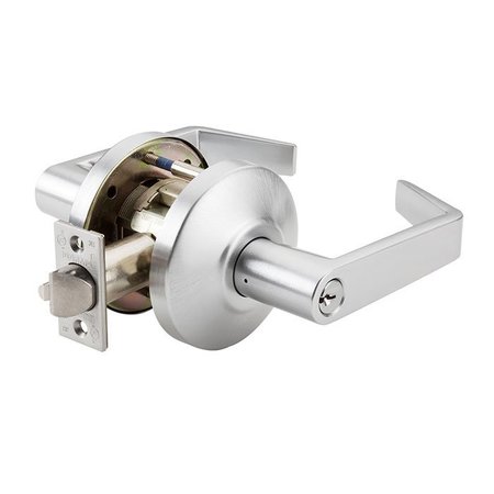 DORMA Grade 1 Cylindrical Lock, 80-Storeroom, LR-Lever, C-Rose, Satin Chrome, 2-3/4 Inch Backset,  C880-D-LRC-626